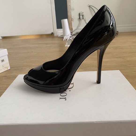 Dior Patent Black Heel Size 39.5 (9) - Picture 6 of 10